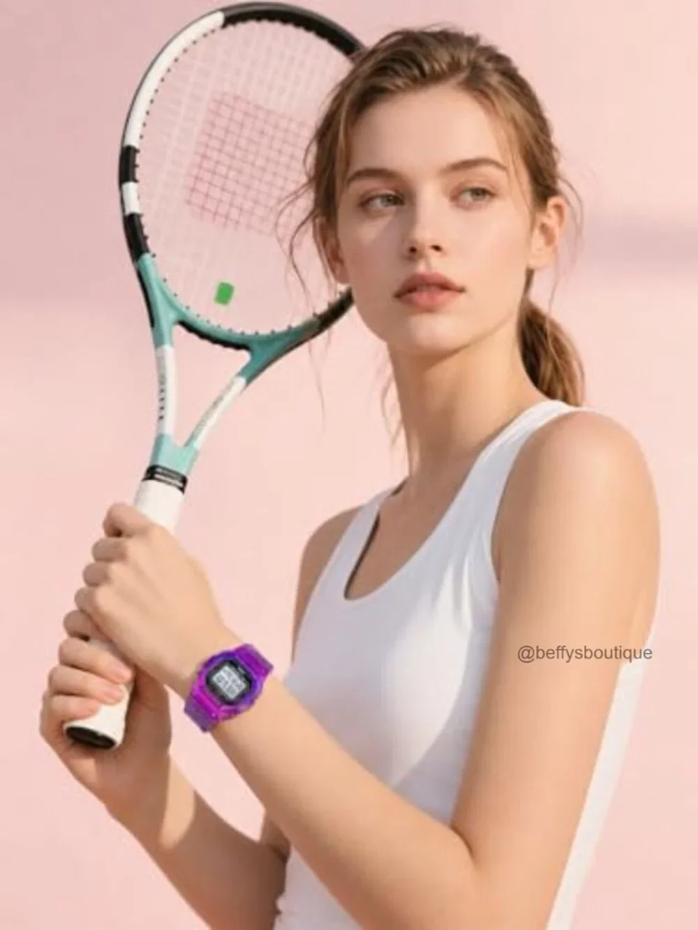 Women's Digital Sports Watch Waterproof Silicone Strap Casual Wrist Watch